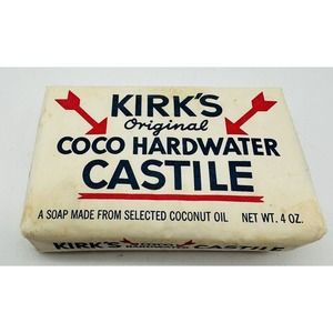 NOS KIRK'S Original Coco Hardwater Castile Soap Hypoallergenic Coconut Oil Soap